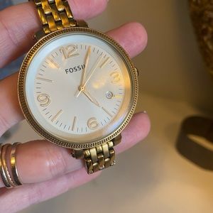 COPY - Fossil Monroe Three-Hand Watch - Gold Stainless Steel